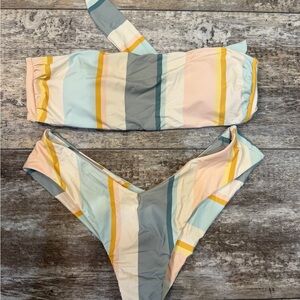 Billabong Multicolor Striped Bikini